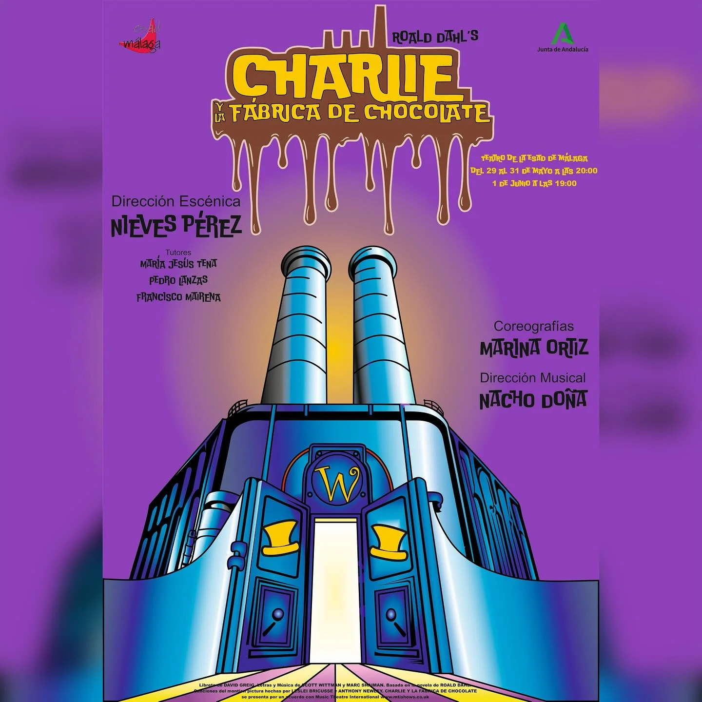 Cartel de Charlie y La Fábrica de Chocolate | El Musical